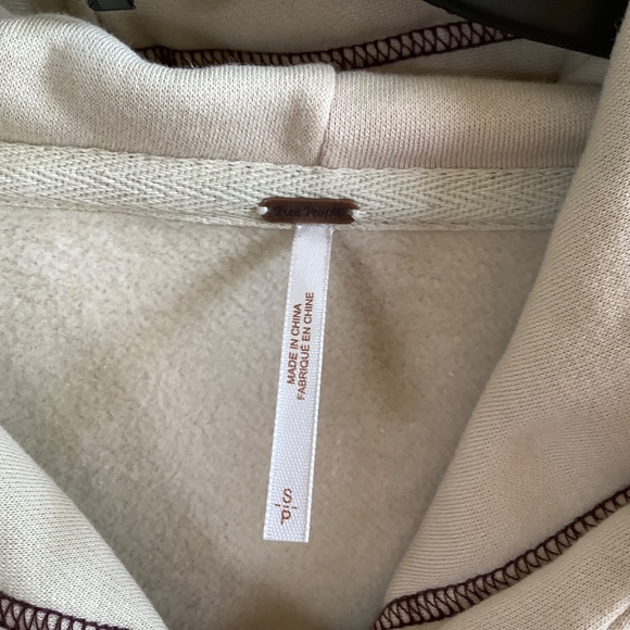 Free People Lutz Fair Isle Oversize Hoodie Bear Combo SZ S - Picture 9 of 16